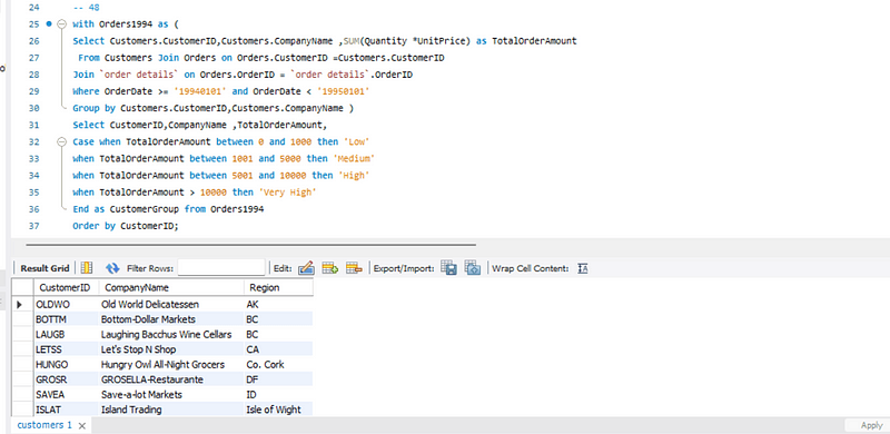 Mastering SQL Through Practice: Exploring Sylvia Moestl Vasilik’s Exercises — Part 7