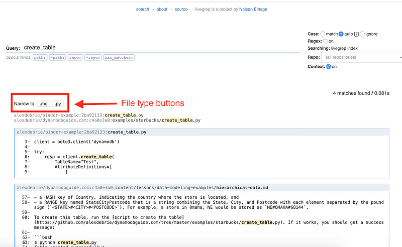 Using LiveGrep for Fast Searching of text across Terabytes of Data