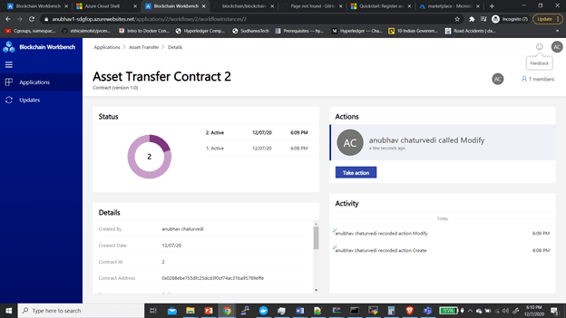 Building your first Azure Blockchain Workbench application