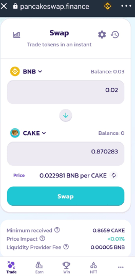 Using Pancake Swap DeFi Exchange